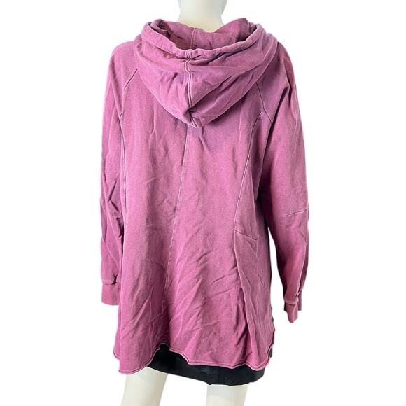 Pilcro by Anthropologie Purple Oversized Casual Cotton Hoodie Size L - Picture 2 of 4